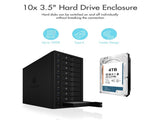 ICY BOX IB-3810-C31 SINGLE enclosure for 10x HDD with USB 3.1 Type-C or Type-A interface V28-HDDICY3810C31