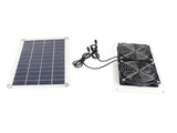 10W 18V Solar Powered Dual Fan Kit Waterproof Portable Solar Exhaust Fan for Chicken Coops V1294-YM0703-3114230003711