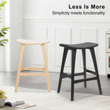 4X Wooden Bar Stool Padded PU Leather Dining Chair KANSO 65cm BLACK V274-FT-BSWO-AM552P-BK4