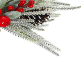 35cm Tabletop Xmas Tree Bark Wooden Barrel Decoration Artificial Bouquet Ornament for Home Hotel V1294-YM0901-3115240094713