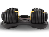 Powertrain 24kg Adjustable Dumbbell Home Gym Exercise Weights Free Workout Gold DMB-BF1-024-1-GD