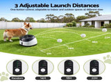 i.Pet Dog Ball Launcher Thrower with 6 ETPU Balls & 14/18/22m Launch Distance Black PET-DOG-6BALL-22M-GR