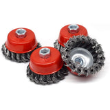 4 pcs Set Conical Brushes, Grinders, Wire Brush, Twisted Cup Brush, Sanding Brushes For Angle V1188-MS-227-0022