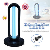 A C 220 V 38 W 254NM UV Ozone Timer Light with Remote Control Lamp 3 Levels Adjustable T-ime V1294-YM0901-L4040US