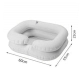 Inflatable Shampoo Basin for Elderly & Disabled Bed Bath Hair Washing Support with Neck Cushion V1366-AZ2-W-11745