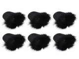 6Pcs Cloth Pendant Lamp Shade with Feather Edge Chandelier Lampshade Light Decoration Accessories V1294-YM0718-3119200176411