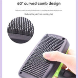 3 Pack Green 17*10cm Self-Cleaning Pet Slicker Brush with 60 Degree Curved Pins - One-Click Hair V888-ELOSUNG56205-4