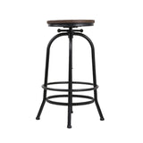 Artiss 2x Bar Stools Adjustable Wood Chairs BA-TW-V17-T14134-BKX2