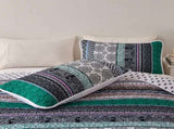 Romantic Blush green grey 3 Pc Bedspread & Pillow Cover Set V745-MAC080340Q13U