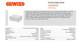 Gewiss Plastic Enclosure GW44209 V1202-V1-GEWGW44209