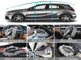 Type A 9-Piece Car Wash Tool Kit - Tire & Wheel Brushes, Wash Mitt, Microfiber Towels, and Wax V888-ELOSUNG17071