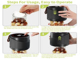 2 IN 1 Electric Vacuum Sealing Machine Kit for Wide and Regular Mouth Mason Jar Kitchen Cordless V1294-YM0901-H48286