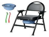 Levede Shower Tiolet Commode Chair Bedside Seat Elderly Pregnant Disability Aid BATH1022-BK-AU