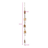 Handcrafted Houses w Bells Hanging Mobile 145cm V637-56302HSE