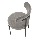 Plush Boucle Cushioned Elsa Dining Chairs in Slate Grey V264-DNC-416B-MGR-02-1