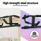 Multi-Grip Pull Up Bar Doorway Chin Up Horizontal Bar Home Gym Workout 101cm Length PUB-A-5006A-BK