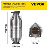 Catalytic Converter Compatible with 1998-2002 Honda Accord 2.3L, Direct-Fit High Flow Series Cat V952-SYCHQ98-02BTYG001V0