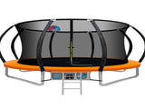 14ft Trampoline Everfit Kids Trampoline Rebounder w/ Ladder Basketball Hoop Orange TRAMPO-C-C14-OR-ABC
