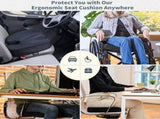 Cooling Gel Seat Cushion for Long Sitting - Memory Foam Chair Pillow for Sciatica Pain Relief V1369-AZ3-W-04760