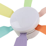 Socket Light Fan LED Dimmable Remote Control Socket Ceiling Fan with 6 Leaves E26 E27 Base for Home V1294-YM0901-3119250013411