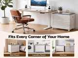 Artiss Foldable Storage Cabinet Stackable Box Flip-Top Rolling Organiser White SC-BOX-1D-6040-GR