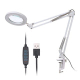 Magnifying Glass Magnifier with 64 LEDs Clamp Clip Light 8X Magnification 10 Levels Adjustable V1294-YM0901-L4338W