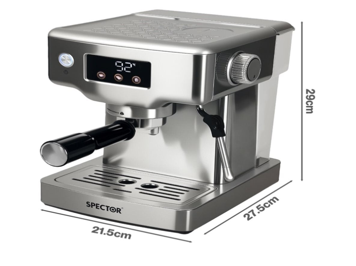 Spector 20 Bar Espresso Coffee Machine Maker Milk Frother Cappuccino ...