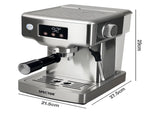Spector 20 Bar Espresso Coffee Machine Maker Milk Frother Cappuccino Latte Cafe COFF1005-SV-AU