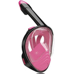 Pink Full Face Snorkel Mask Swimming Breath Dry Diving Goggle Scuba Glass Anti-Fog AU L V201-W12783337