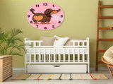 JWDX Wall Clock, Cartoon Wall Clock, Clearance Sausage Dog Wall Clock I Love You Express Clock Home V1189-LWWAL-20260325-02831