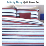 Apartmento Infinity Navy Quilt Cover Set King V442-INT-QUILTCS-INFINITY-NAVY-KI