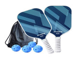2 pcs Dreamy Purple Fiberglass Pickleball Paddle Racket Set Lightweight V888-ELOSUNG53199