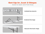 Plastic Folding Bench, 6 ft Portable Bench for Indoor/Outdoor Picnic Party Patio Camping Dining, V952-SLKZDYDZY6FTUQW6VV0