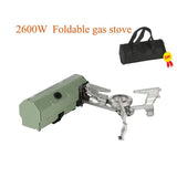 2600W Portable Folding Gas Camping Stove Green V728-LP1005006946233666
