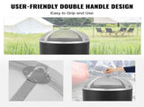Fire Pit Spark Screen Round 20", Reinforced Heavy Duty Steel Metal Cover, Outdoor Firepit Lid, V952-HKWZ201BXGYXAIQ0HV0