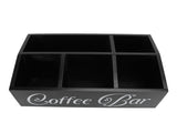 Coffee Station Organizer 5 Compartments Wooden Coffee Pods Holder Storage Basket for Countertop V1294-YM0901-3117240213511