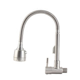 Sink Faucet G1/2 In 360&deg Swivel Wall Mounted Stainless Steel Single Handle Faucet for Kitchen V1294-YM0901-H34417US