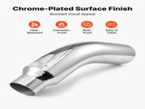 Elbow Exhaust Tip, 101.6mm Inlet, 152.4mm Outlet, 584mm Overall Length, Chrome Turn Down Exhaust Tip V952-PQWGZWGRK4IN0RPH2001V0