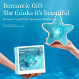Starfish Aurora Projection Lamp with Dynamic Water Ripple Effects 7 Color Changing Mood Light for V1341-ZY-G6EMFAPC-WHITE