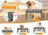 Gray Black dog feeder, elevated dog feeder, double bowl dog feeder, stainless steel dog bowls, V1106-136-GRA-11826