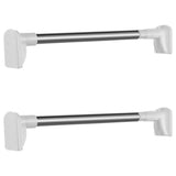 Adjustable Stainless Steel Closet Rods, No Drilling Required, White, 2 Pieces, and Easy Installation V1370-AZ4-14777