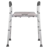 White Heavy Duty Bedside Commode, Raised Toilet Seat, Shower Chair, Adjustable Height 75.5-88cm LSB-68995