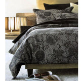 Accessorize Trudie Black Jacquard Quilt Cover Set Single V442-HIN-QUILTCS-TRUDIEJACQUARD-BLACK-SB