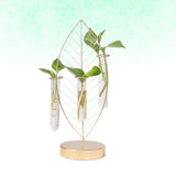 White Iron Flower Planter Glass Vase for Home and Office 1Pc V1370-AZ4-23552