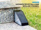Solar Powered Triangle Step Light with Monocrystalline Silicon Panel, Auto On at Dusk, IP65 V1341-ZY-K6RRJJ5E-24PCS-WARMWHITELIGHT
