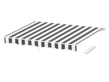 Instahut Retractable Folding Arm Awning Motorised Sunshade 2.5Mx2M Grey White AWN-B-ARM-REMOTE-25X20-GRWH