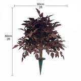 Clearance2FT Artificial Dark Purple Cimicifuga Plant with Ground Stake, Plastic Faux Fall Autumn V1366-AZ2-W-24733