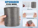 Wire Roll 5 x 20FT, 304 Stainless Steel, Hole Fill Fabric Gap Blocker, Double Layer Metal V1192-AZ-W-17535