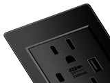 8pcs Wall Outlets Receptacles Electrical Outlet Concealed 118 Type USB C 2.1A Wall Outlet 15A V1294-YM0901-3113240235511