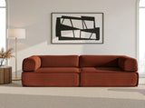 Artiss Convertible Folding Sofa Bed Orange SBED-E-FLD03-2S-OR-AB